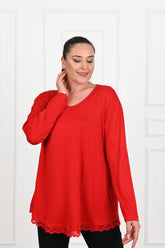 Bluza dama marimi dantela 1386-23