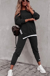 Trening dama bumbac cu fermoar lateral People 3422