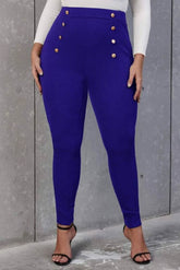 Pantaloni dama marimi mari cu nasturi 6246