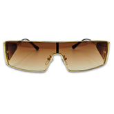 Ochelari unisex Matteo Ferari, lentile laterale, culoare maro degrade