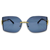 Ochelari de soare unisex Matteo Ferari, lentile albastre, cu protectie UV400