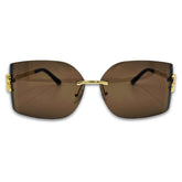 Ochelari de soare unisex Matteo Ferari, lentile maro, UV400