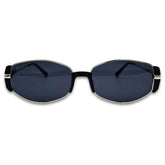 Ochelari de soare unisex Matteo Ferari, lentile negre, rama argintie