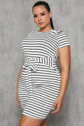 Rochie dama marimi mari cu dungi 5082