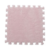 Set 10 Piese Covor tip Puzzle, Flippy, Spuma EVA, Pufos, 30 x 30 x 1 cm, Roz Pudrat