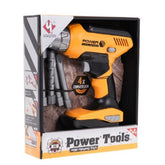 Set Jucarie pentru Copii Bormasina, Flippy, Accesorii Incluse, 4 Capete de Schimb, Material Plastic, Interactiv, Distractiv, 21.5x17.5x6 cm, Portocaliu