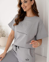 Set pantaloni si bluza cu coroana 4090