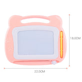 Tabla Magnetica pentru desen Flippy, Pix, forma dreptunghi, dimensiuni 23x17 cm, Dezvolta Creativitatea, cu picioare suport, Portocaliu