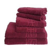 Set de 6 prosoape-greek border-bordo