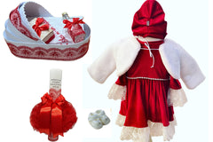 Trusou Botez Fete Mini Contesa Catifea cu Blăniță