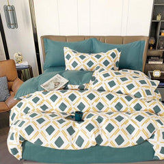 Lenjerie de Pat Bumbac Finet 6 Piese – Confort Premium și Design Modern | COD 0104-SI