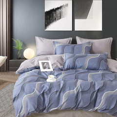 Lenjerie de Pat Bumbac Finet 6 Piese – Confort Premium și Design Modern | COD 0100-SI