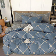Lenjerie de Pat Bumbac Finet 6 Piese – Confort Premium și Design Modern | COD 0097-SI