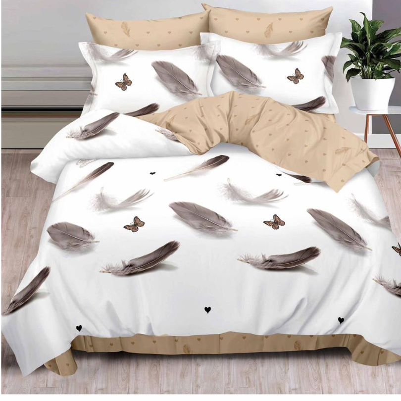 Lenjerie de Pat Bumbac Finet 6 Piese – Confort Premium și Design Modern | COD 0042-SI
