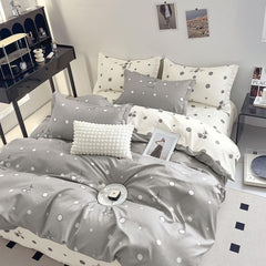Lenjerie de Pat Bumbac Finet 6 Piese – Confort Premium și Design Modern | COD 0091-SI