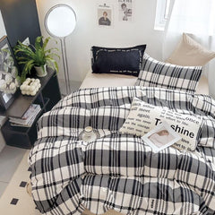 Lenjerie de Pat Bumbac Finet 6 Piese – Confort Premium și Design Modern | COD 0090-SI
