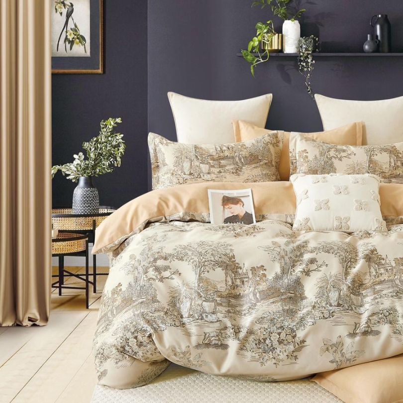 Lenjerie de Pat Bumbac Finet 6 Piese – Confort Premium și Design Modern | COD 0087-SI