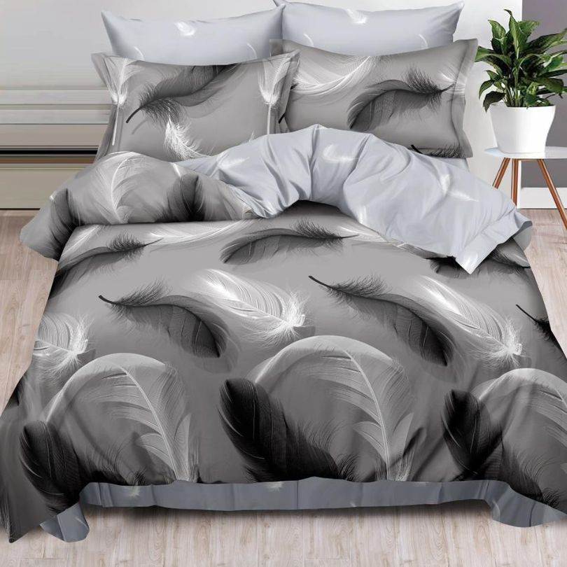 Lenjerie de Pat Bumbac Finet 6 Piese – Confort Premium și Design Modern | COD 0041-SI