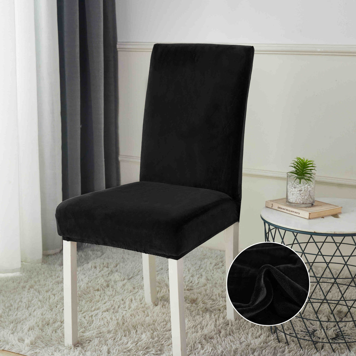 Huse Scaun din Catifea – Set 6 Bucati | COD 1135-J