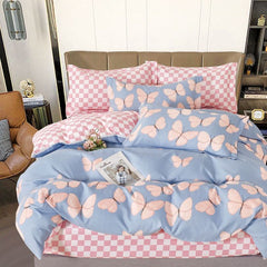 Lenjerie de Pat Bumbac Finet 6 Piese – Confort Premium și Design Modern | COD 0084-SI