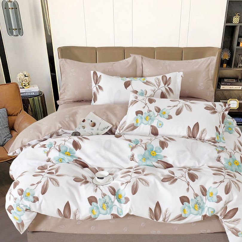 Lenjerie de Pat Bumbac Finet 6 Piese – Confort Premium și Design Modern | COD 0082-SI