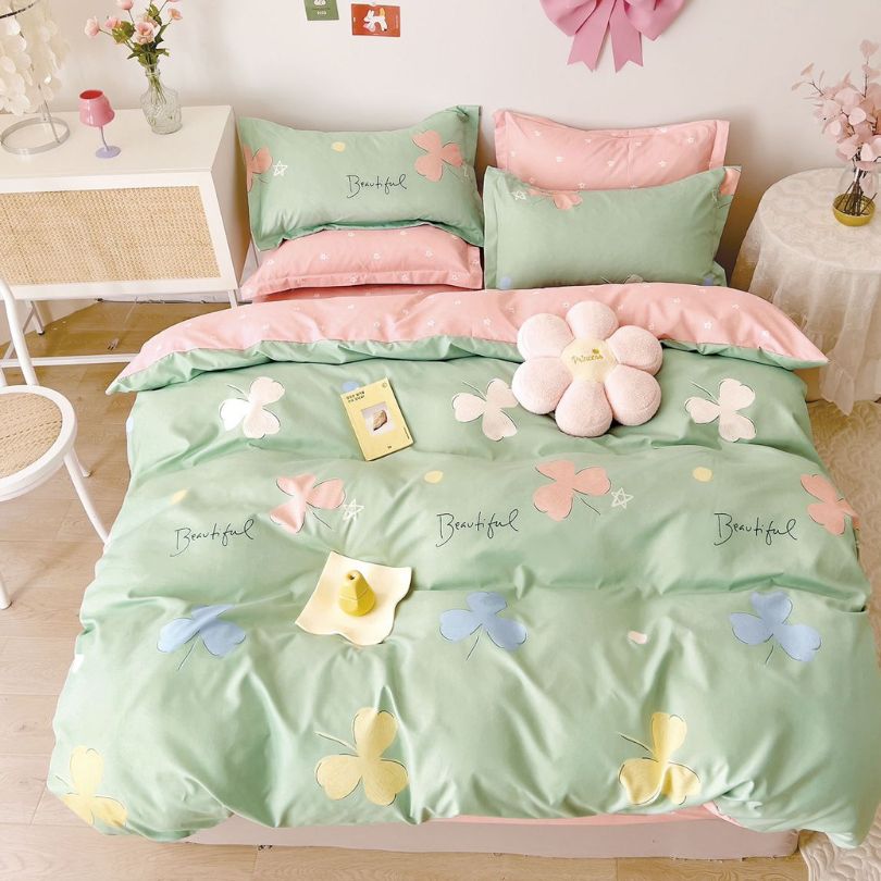 Lenjerie de Pat Bumbac Finet 6 Piese – Confort Premium și Design Modern | COD 0080-SI