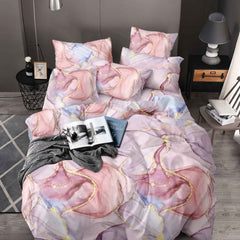 Lenjerie de Pat din Bumbac Satinat – 4 Piese pentru Confort si Eleganta in Dormitor | 0013-TL