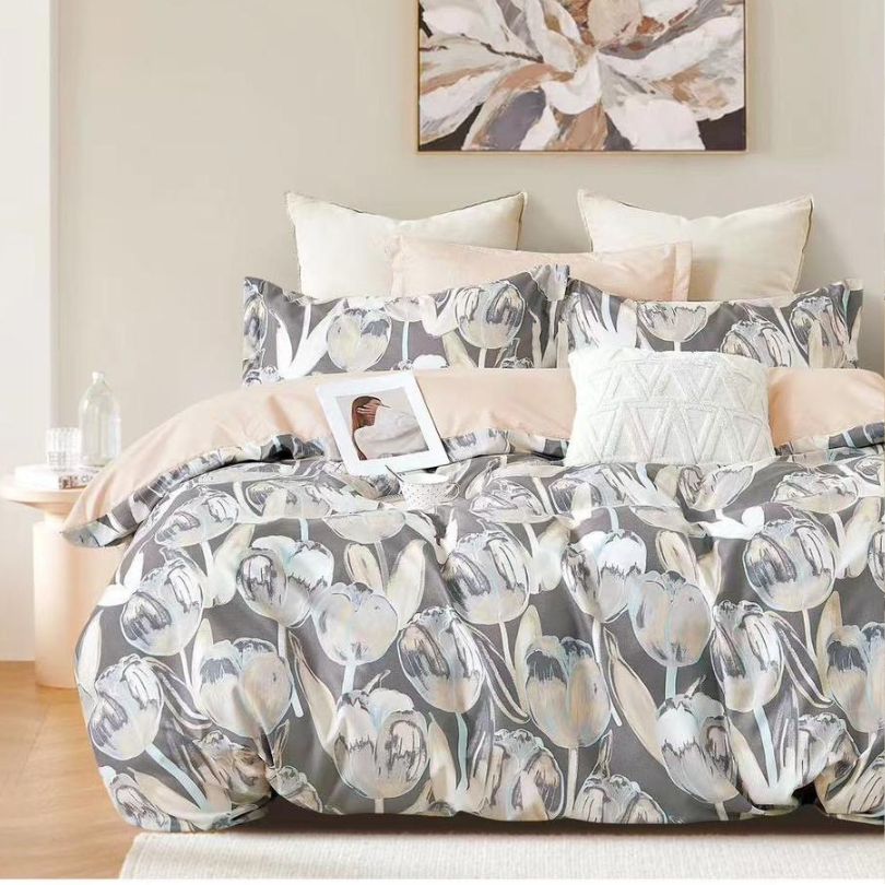 Lenjerie de Pat Bumbac Finet 6 Piese – Confort Premium și Design Modern | COD 0072-SI