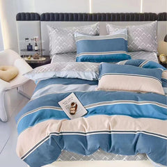 Lenjerie de Pat Bumbac Finet 6 Piese – Confort Premium și Design Modern | COD 0071-SI