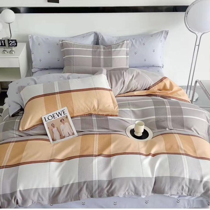 Lenjerie de Pat Bumbac Finet 6 Piese – Confort Premium și Design Modern | COD 0069-SI
