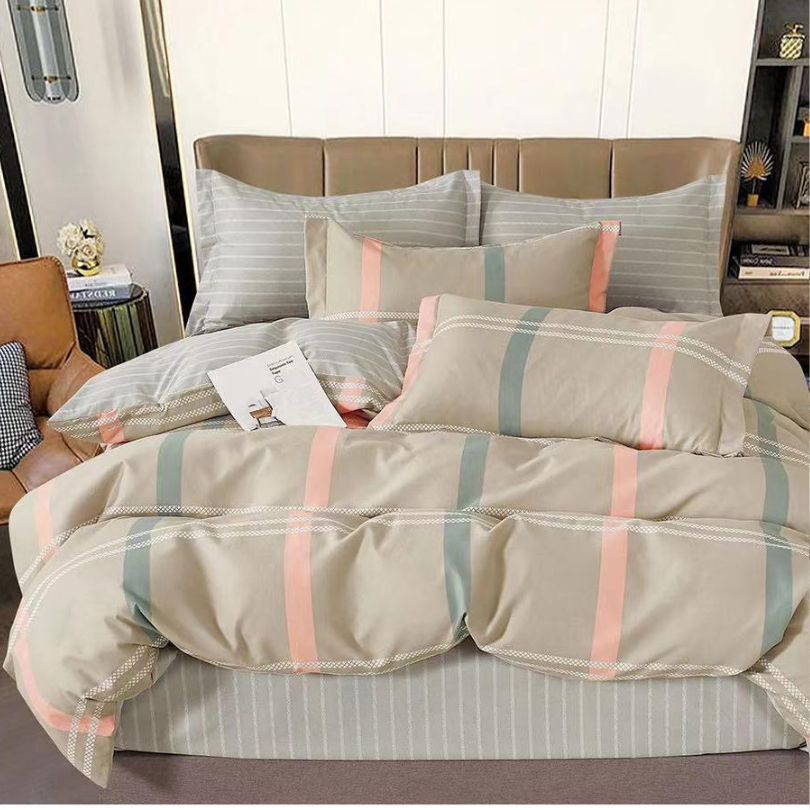 Lenjerie de Pat Bumbac Finet 6 Piese – Confort Premium și Design Modern | COD 0067-SI