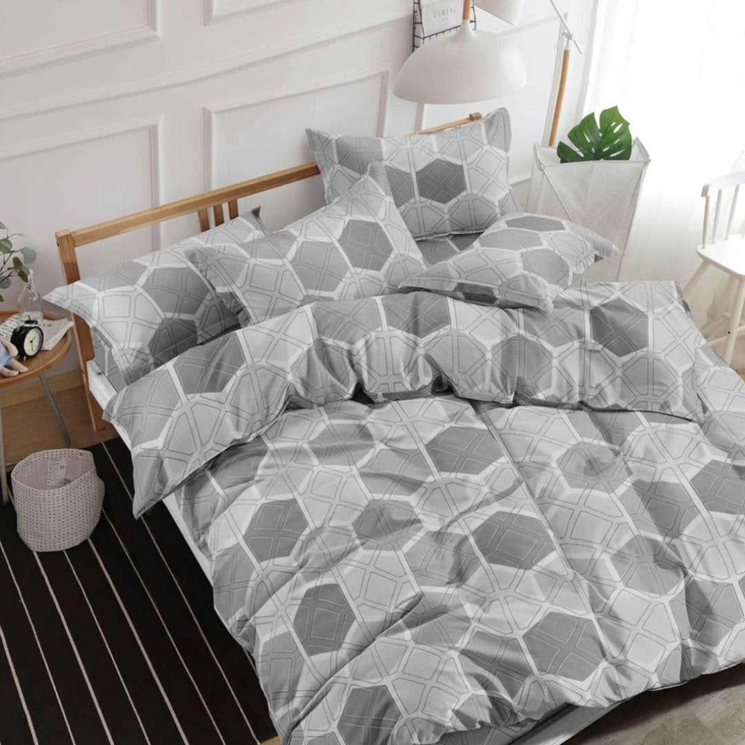 Lenjerie de Pat din Bumbac Satinat – 4 Piese pentru Confort si Eleganta in Dormitor | 0014-TL