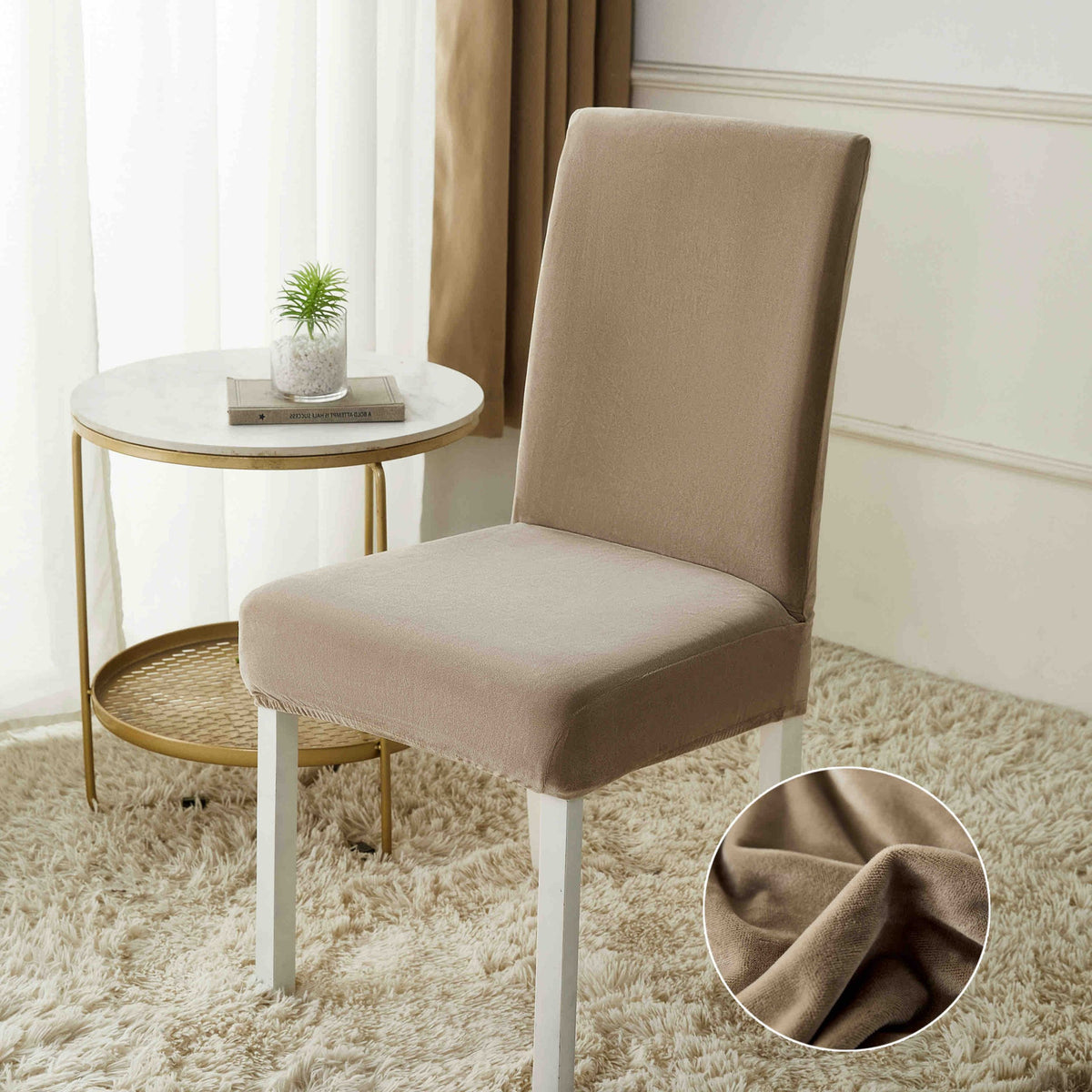 Huse Scaun din Catifea – Set 6 Bucati | COD 1137-J