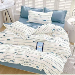 Lenjerie de Pat Bumbac Finet 6 Piese – Confort Premium și Design Modern | COD 0064-SI