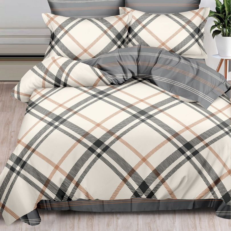 Lenjerie de Pat Bumbac Finet 6 Piese – Confort Premium și Design Modern | COD 0062-SI