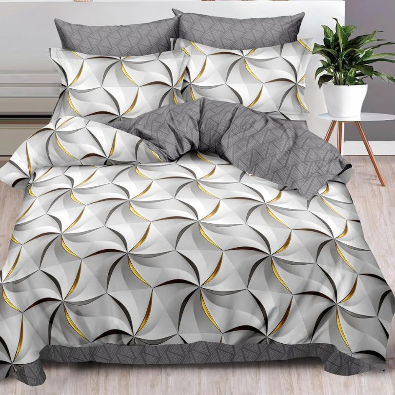 Lenjerie de Pat Bumbac Finet 6 Piese – Confort Premium și Design Modern | COD 0052-SI