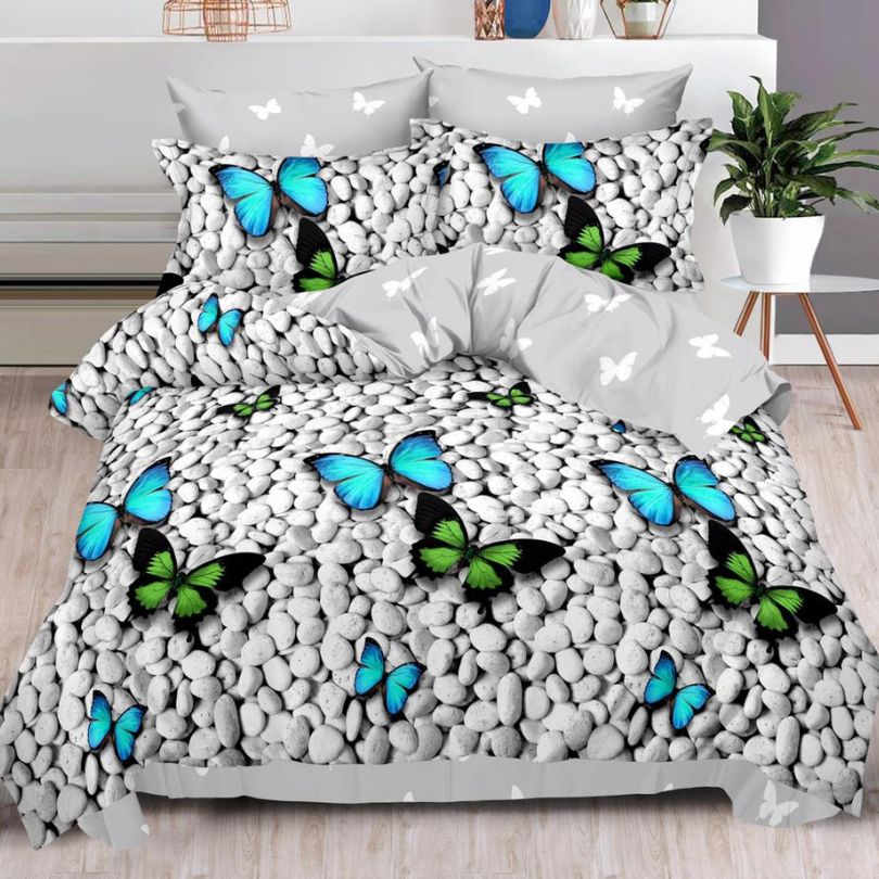 Lenjerie de Pat Bumbac Finet 6 Piese – Confort Premium și Design Modern | COD 0151-SI