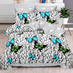 Lenjerie de Pat Bumbac Finet 6 Piese – Confort Premium și Design Modern | COD 0151-SI