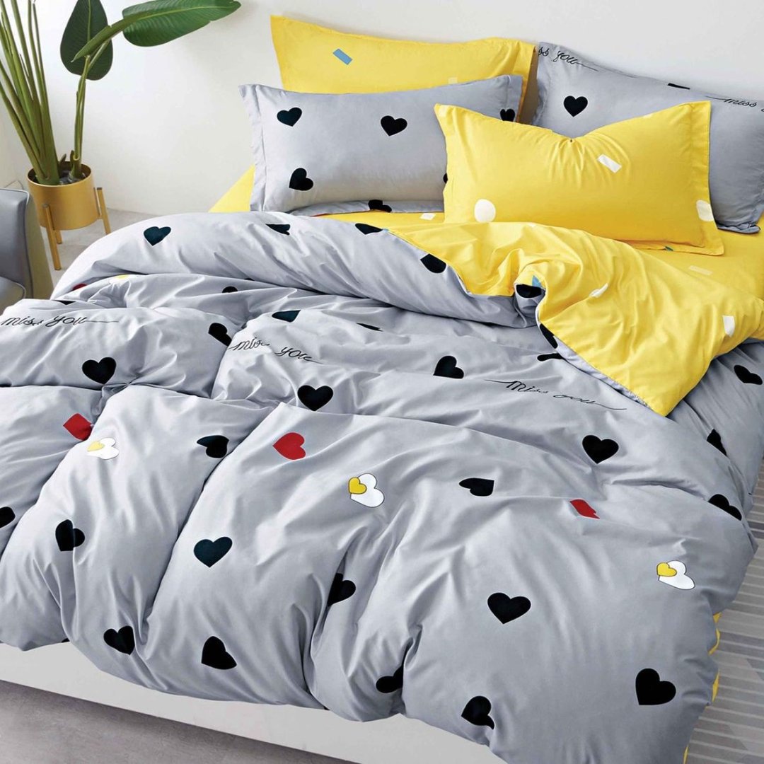 Lenjerie de Pat din Bumbac Satinat – 4 Piese pentru Confort si Eleganta in Dormitor | 0002-TL