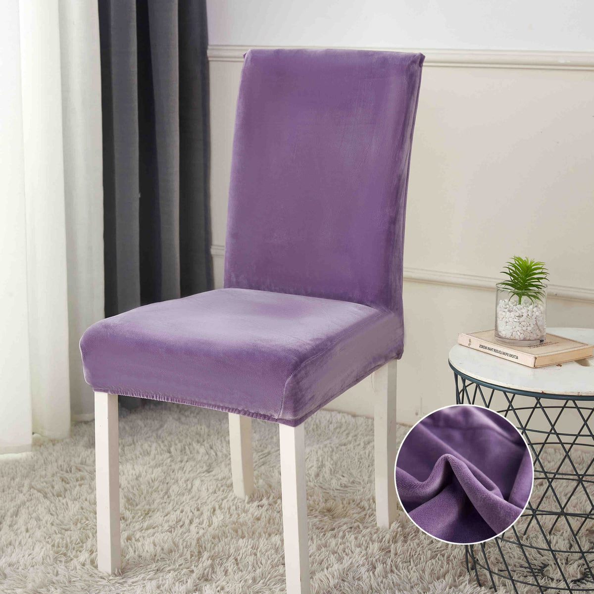 Huse Scaun din Catifea – Set 6 Bucati | COD 1125-J