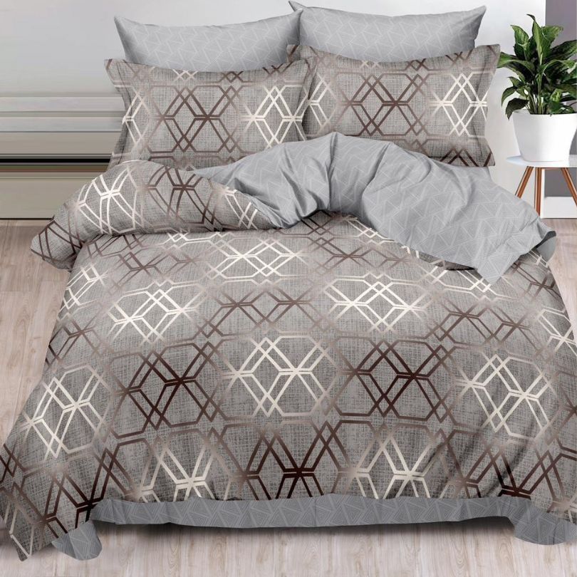 Lenjerie de Pat Bumbac Finet 6 Piese – Confort Premium și Design Modern | COD 0031-SI