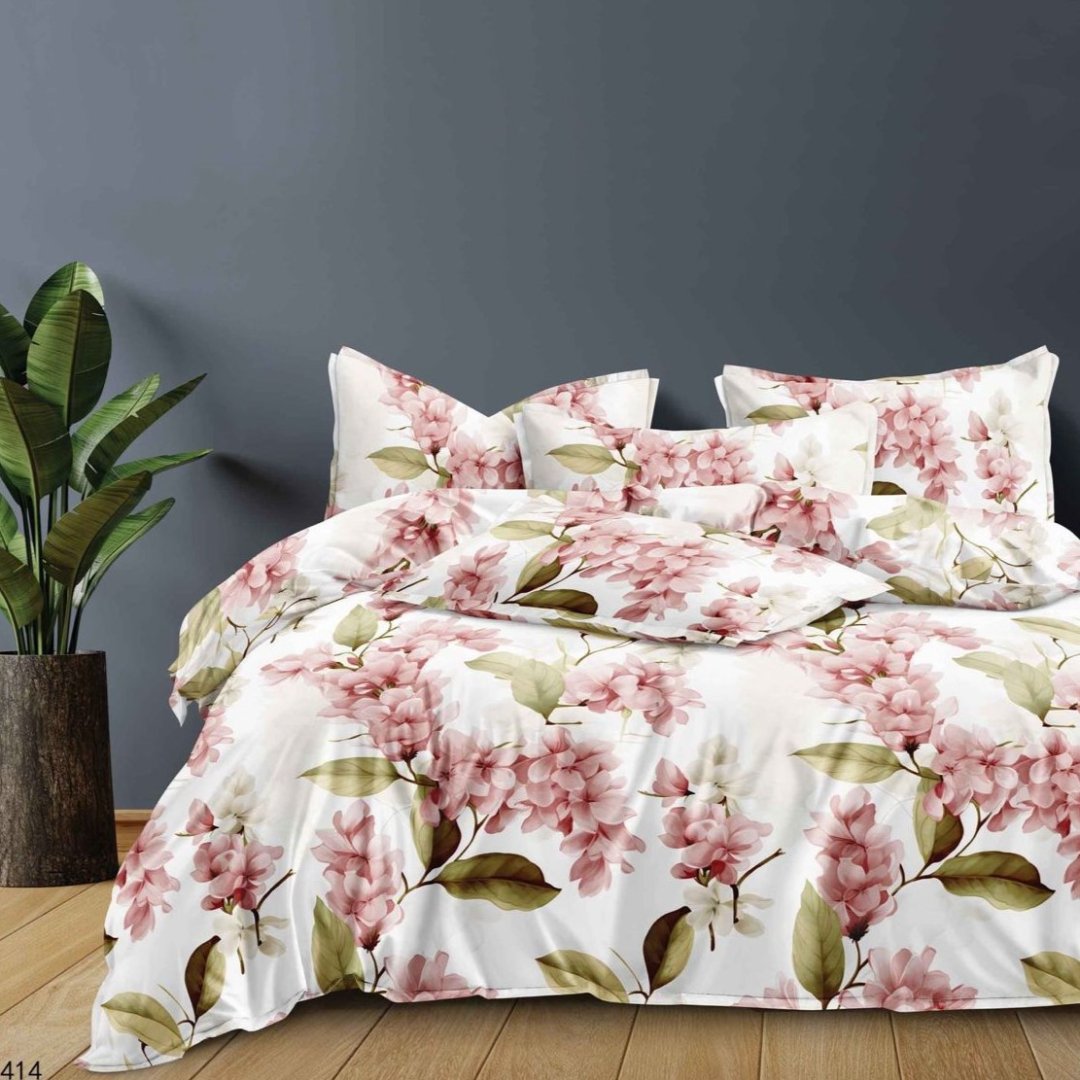 Lenjerie de Pat din Bumbac Satinat – 4 Piese pentru Confort si Eleganta in Dormitor | 0022-TL