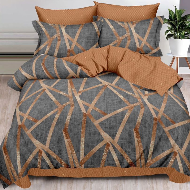 Lenjerie de Pat Bumbac Finet 6 Piese – Confort Premium și Design Modern | COD 0029-SI