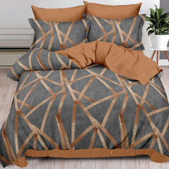 Lenjerie de Pat Bumbac Finet 6 Piese – Confort Premium și Design Modern | COD 0029-SI