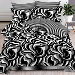 Lenjerie de Pat Bumbac Finet 6 Piese – Confort Premium și Design Modern | COD 0026-SI
