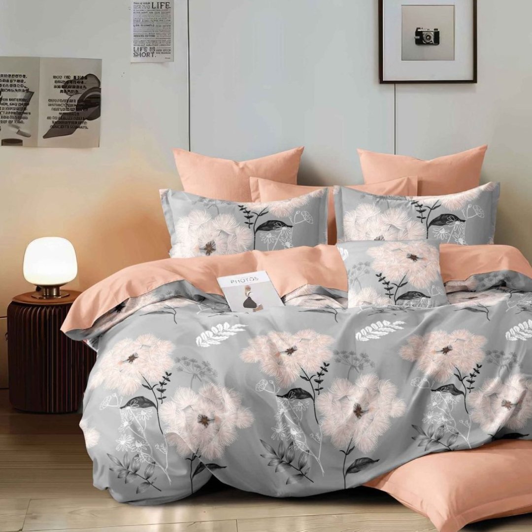 Lenjerie de Pat din Bumbac Satinat – 4 Piese pentru Confort si Eleganta in Dormitor | 0029-TL