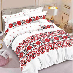Lenjerie de Pat Bumbac Finet 6 Piese – Confort Premium și Design Modern | COD 0048-SI