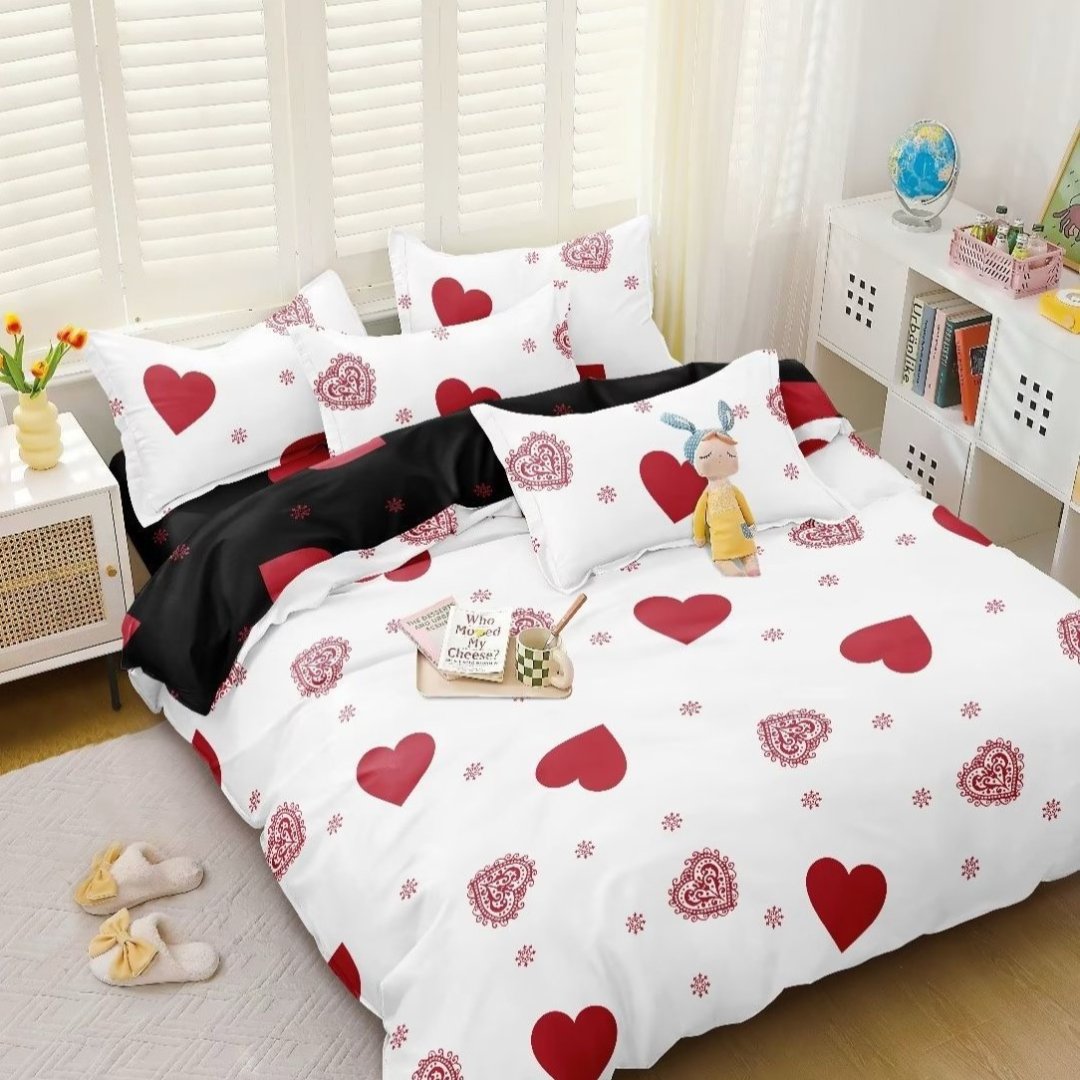 Lenjerie de Pat din Bumbac Satinat – 4 Piese pentru Confort si Eleganta in Dormitor | 0030-TL