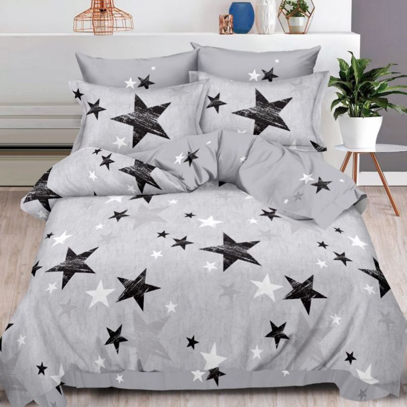 Lenjerie de Pat Bumbac Finet 6 Piese – Confort Premium și Design Modern | COD 0017-SI