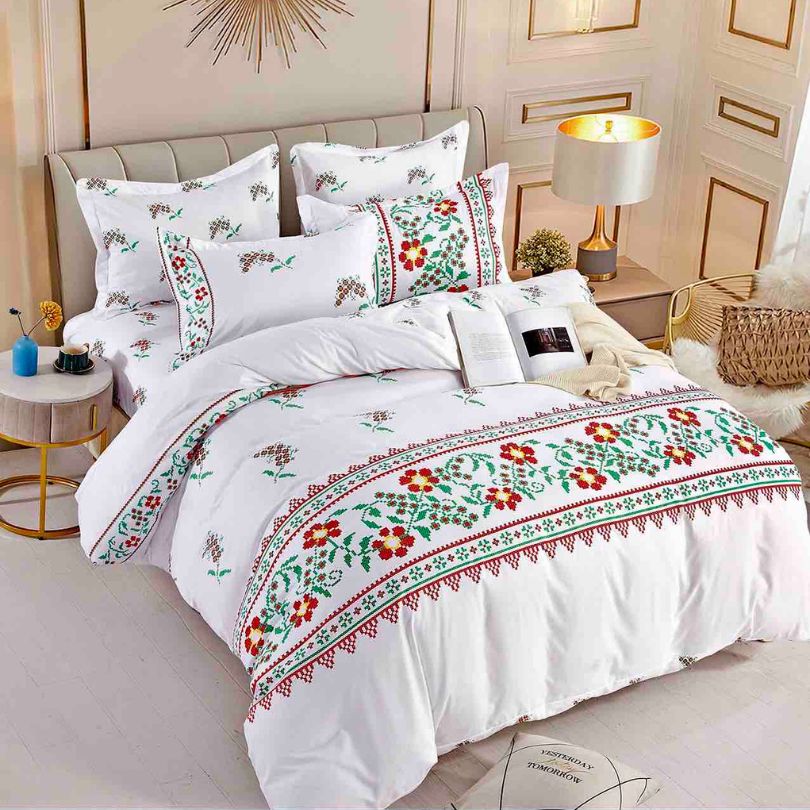 Lenjerie de Pat Finet 6 Piese cu Elastic – Confort si Eleganta pentru Somnul Tau | COD 0675-J